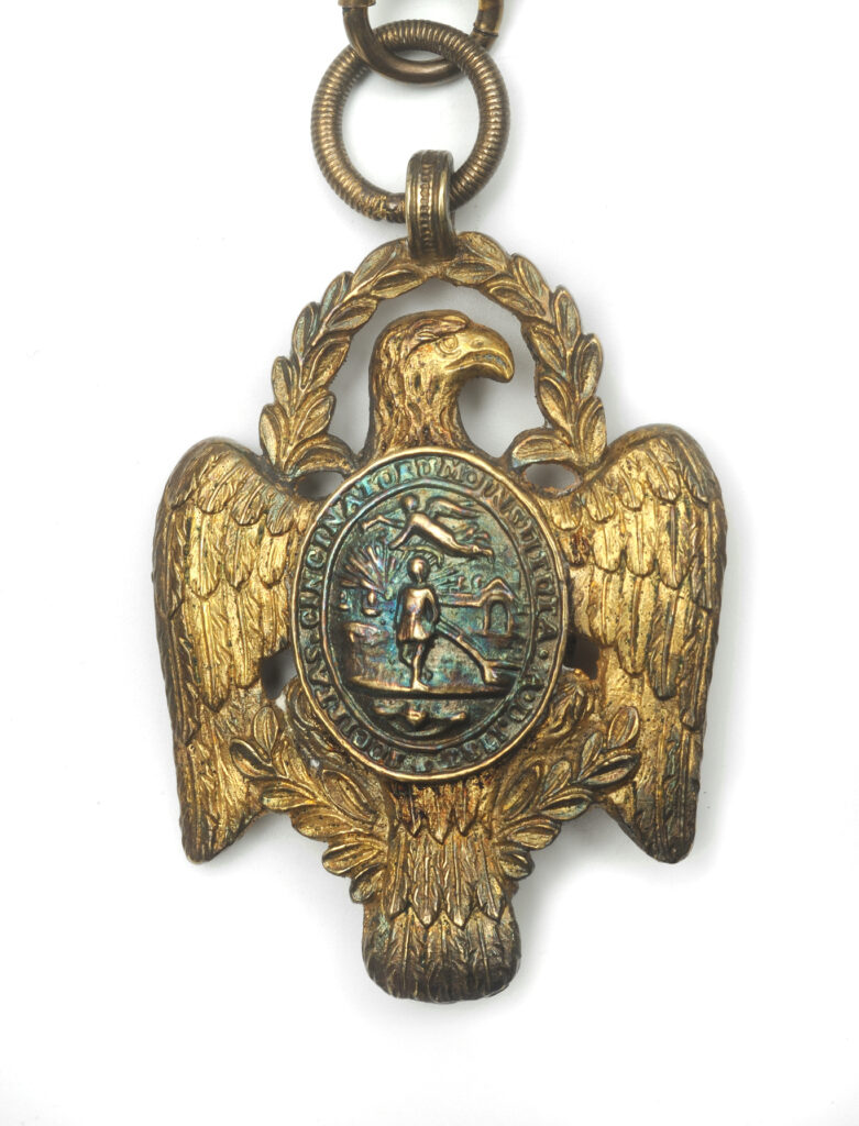 Click for a larger view. Gilded silver insignia of the Society of the Cincinnati