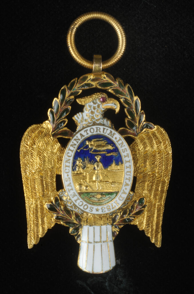 Click for a larger view. Gold insignia of the Society of the Cincinnati